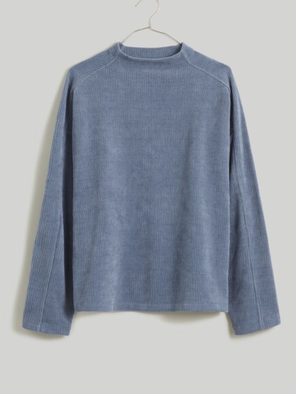 Madewell Striped Jacquard Funnelneck Top